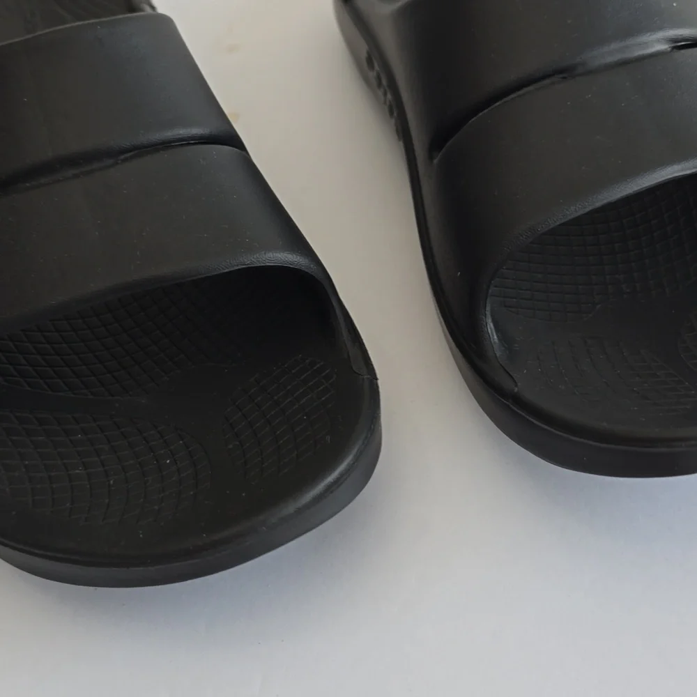 NWT OOFOS Oofoam Ooahh Slide Sandal Unisex Black Size Men 13 Women 15